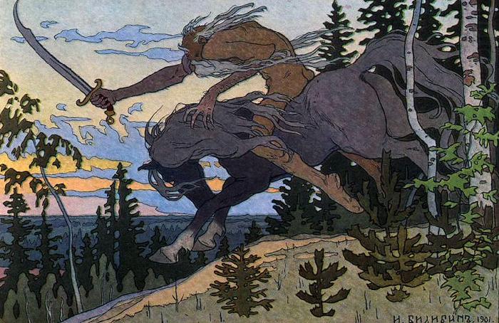 Koschei the Deathless from Marya Morevna 1900, Ivan Bilibin